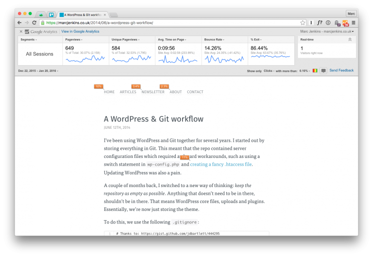 Page Analytics by Google
