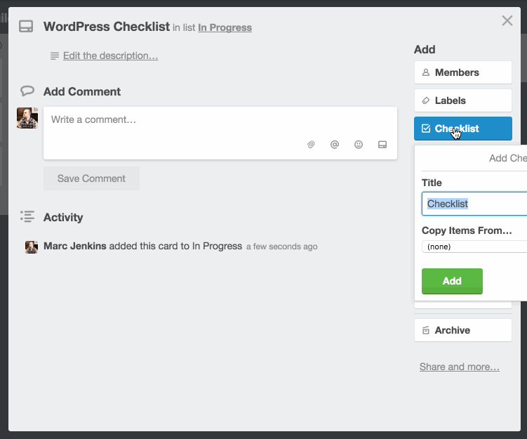 Create multiple todos in Trello